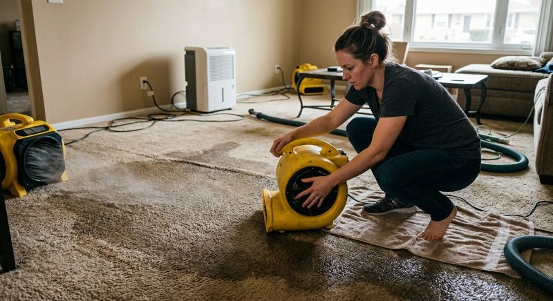 Wet Carpet Drying in Gilbert, AZ